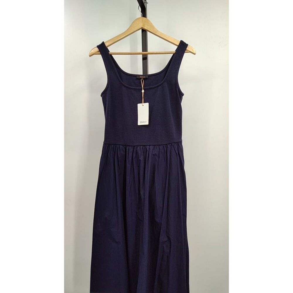 Quince Navy Blue Midi Dress - Picture 2 of 4